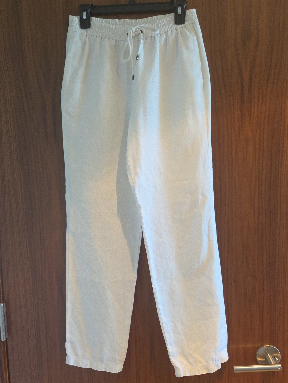 Michael Kors White Drawstring Linen Pants Size 6